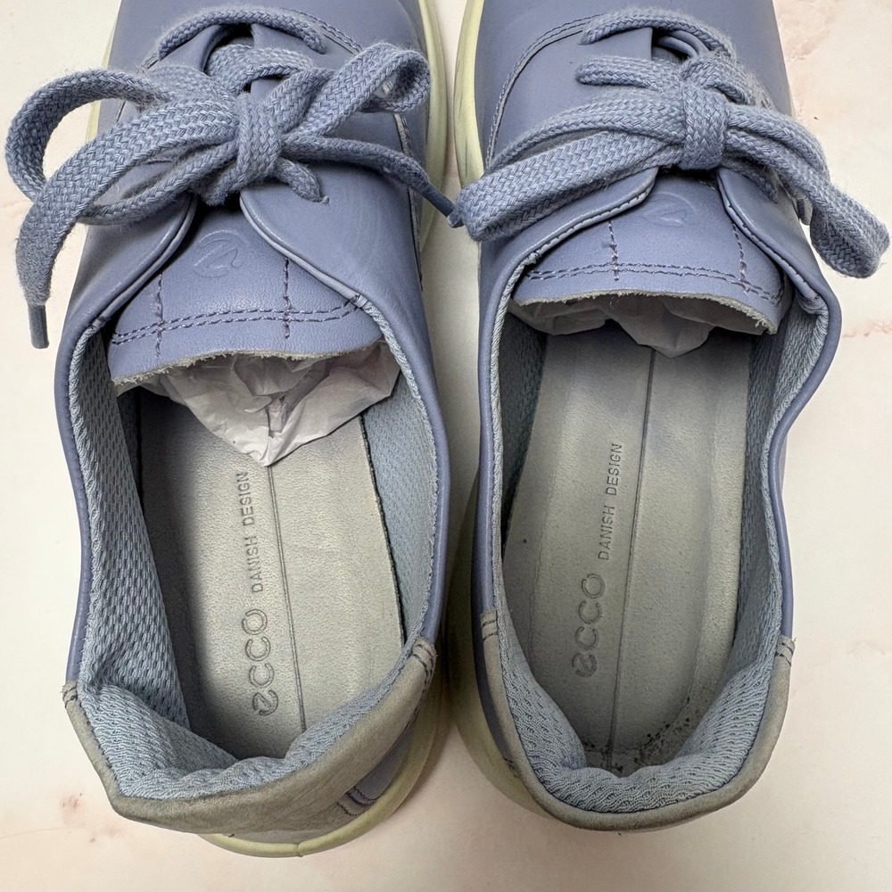 ECCO Womens Eventide Blue Lace Up Sneakers Shoes EU 41 US 10 Minimalist Modern - Picture 5 of 7